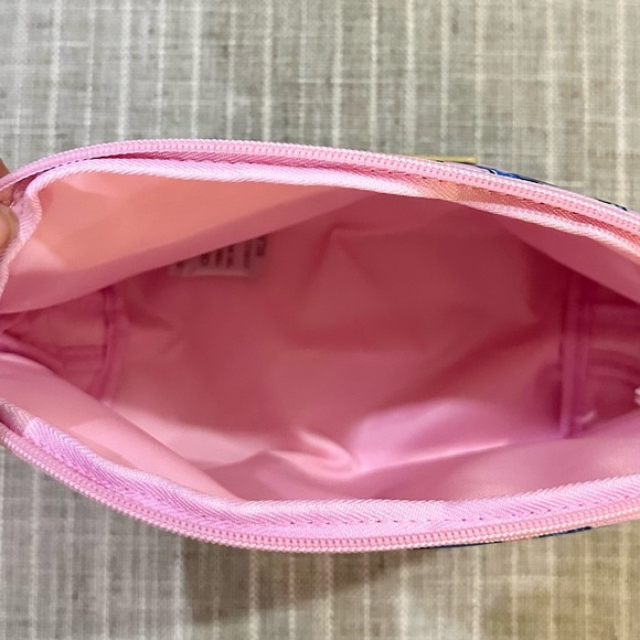 Lilly Pulitzer Pink and Blue Dog Print Makeup Pouch - Picture 6 of 6